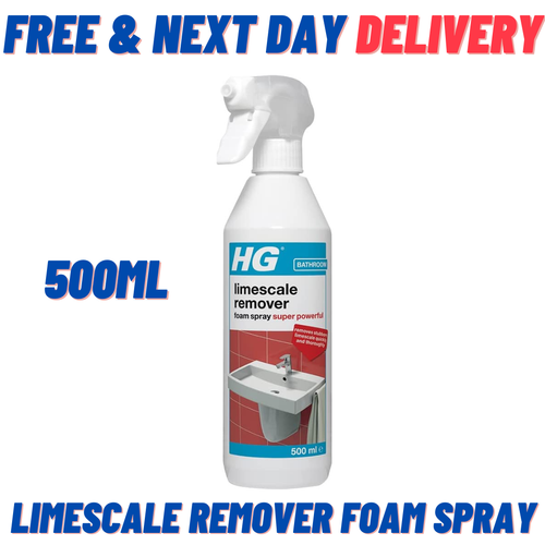 HG Limescale Remover Foam Spray, Professional Grade Limescale Remover
