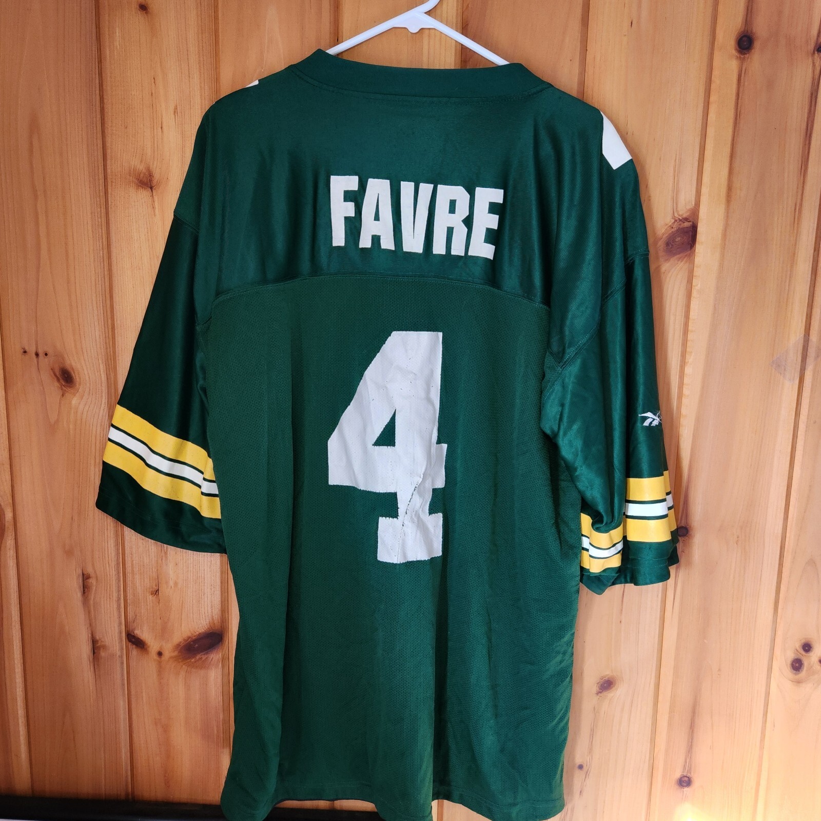 Vintage  Brett Favre #4 Green Bay Packers Reebok Reversible Jersey Size 52 thumbnail 6