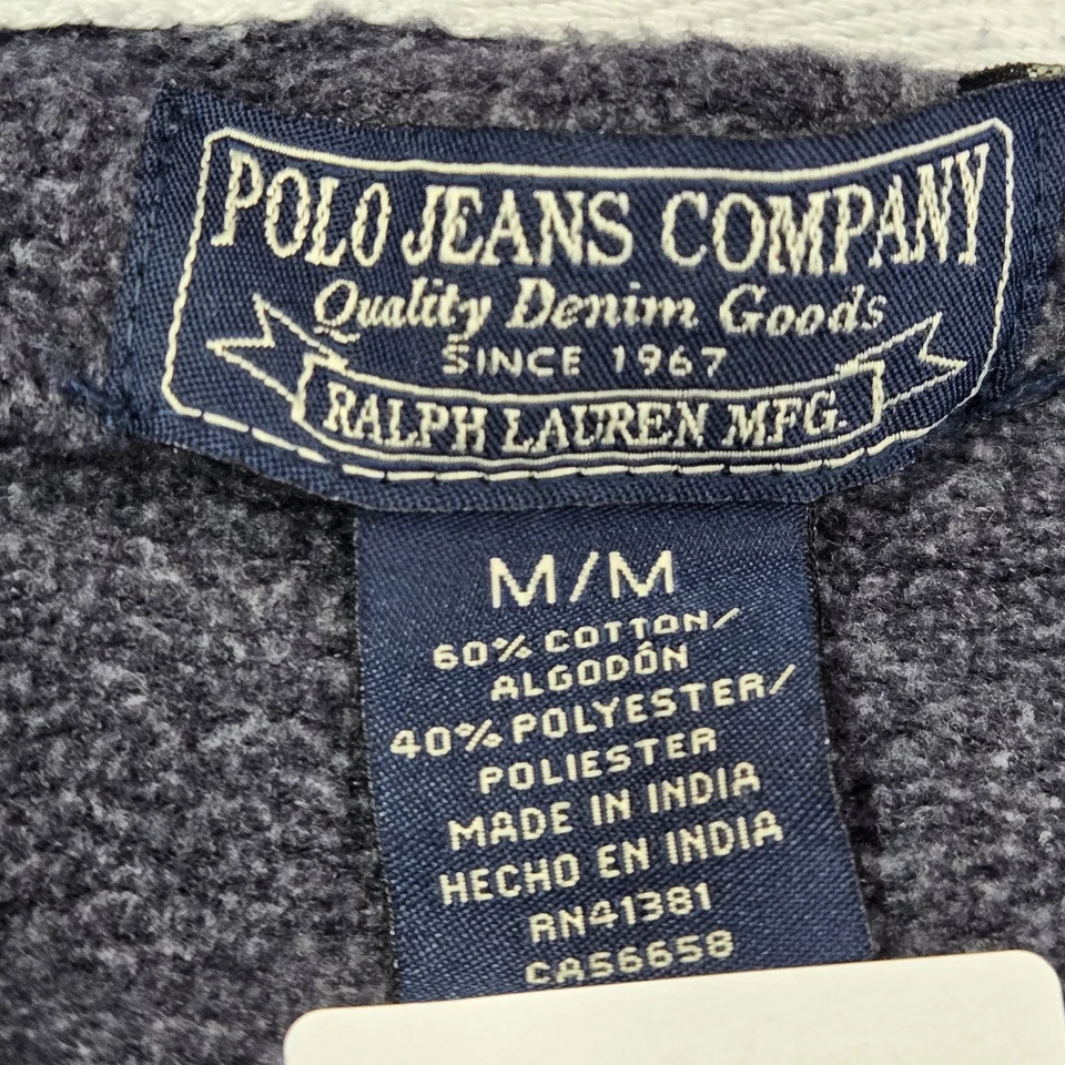 Polo Jeans Company Ralph Lauren Mujer Sudadera con Capucha M Azul Bandera Americana Vellón Foto 3 de 4