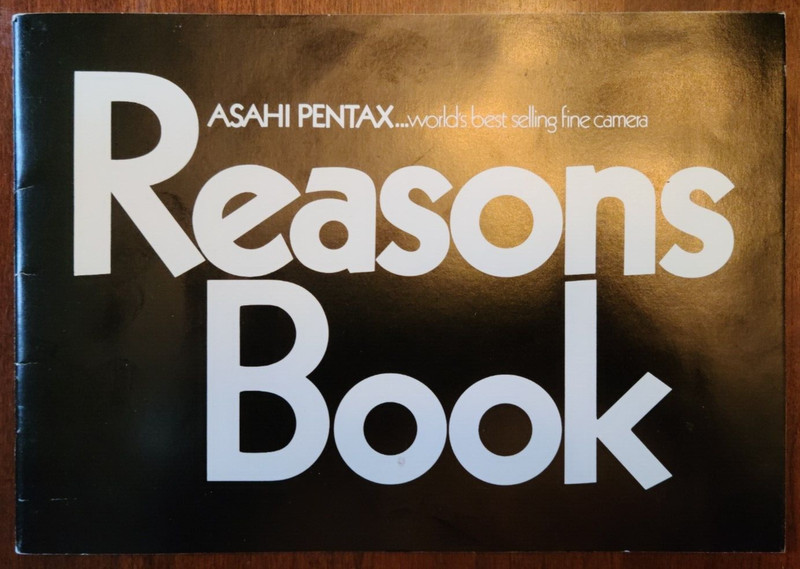 Vintage ASAHI PENTAX "Reasons Book" Sales Marketing Brochure 1968-1971