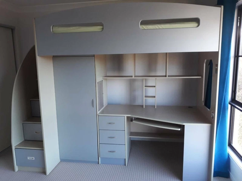 Loft Bed Odyssey Space Saver Single With Desk And