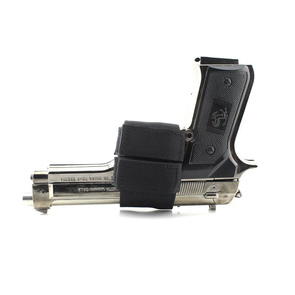 Tactical Pistol Holster Universal Hook and Loop Holster Fits Most Handgun Black - Image 4 of 4