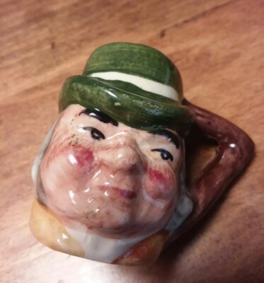 Vintage Artone Toby Jug Miniature marked w/palette & paint brush