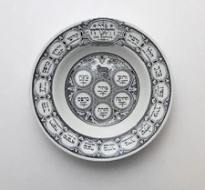 Antique Judaica Ridgways Bardiger Tepper Passover Seder Plate London England