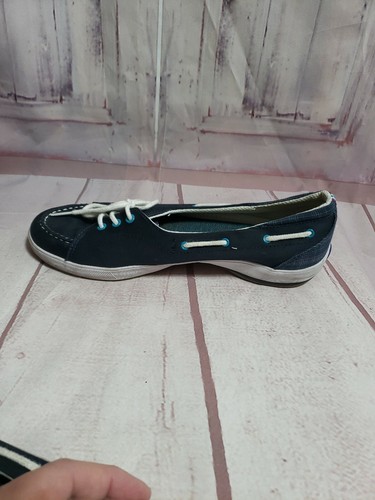 Keds Navy Rapture Boat Shoes Sneakers Women’s Size 10 Navy/Teal/Plaid 4752 - Picture 6 of 10