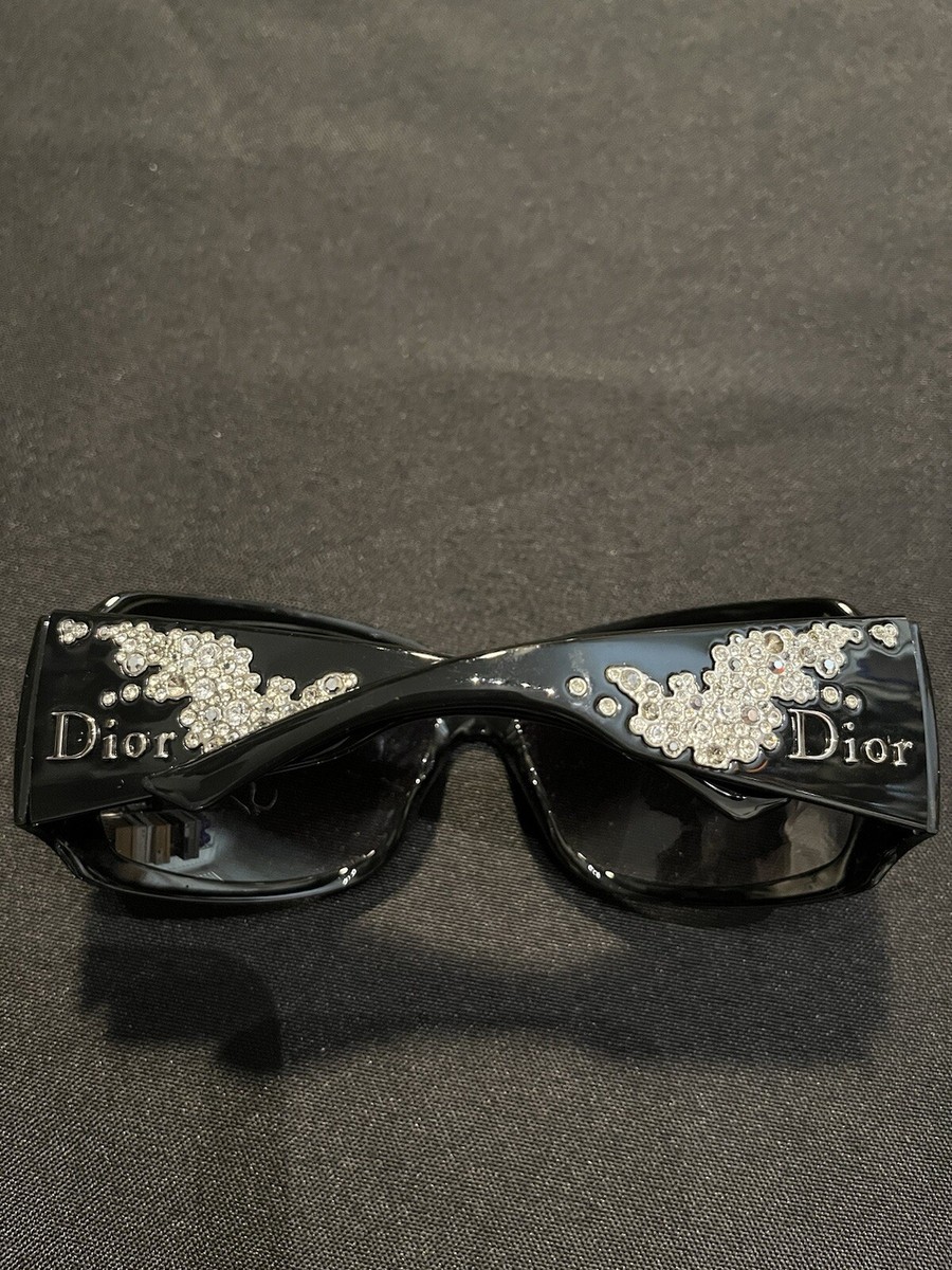 EXPENSIVE CHRISTIAN DIOR CRYSTAL STRASSY 1 UNISEX SUNGLASSES