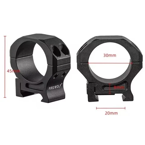 Firewolf 2pcs 1 inch 30mm 34mm Scope Rings 7075 Aluminum Low High Fit Picatinny - 第 8/20 張圖片