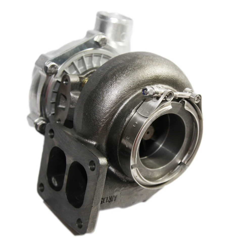 NUEVO DISEÑO T04B Turbocompresor 3" VBAND BRIDA con Línea de Alimentación y Retorno de Aceite + Abrazadera COMBO Foto 3 de 4