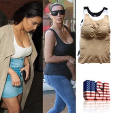 Women Bra Vest Tank Top Camisole Slim Tummy Firm Control Body Shaper Underwear