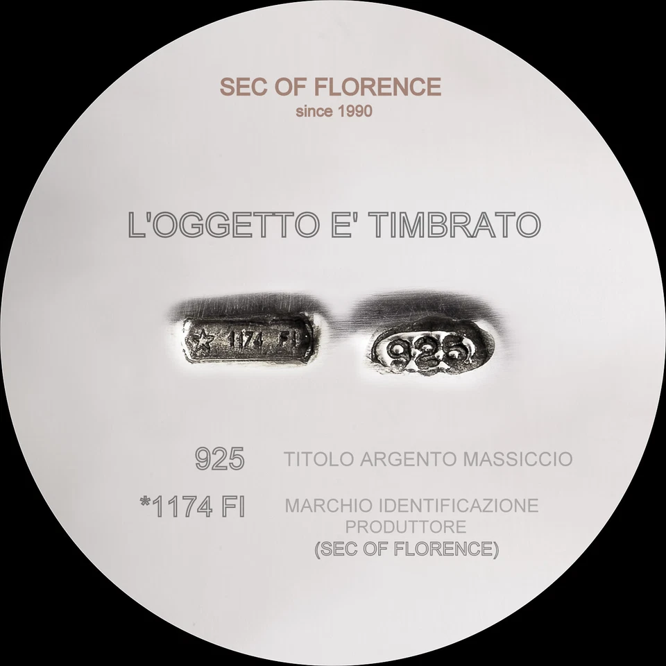 OROLOGIO SVEGLIA ARGENTO MASSICCIO 925 9×13 *1001 new - Image 3 of 4