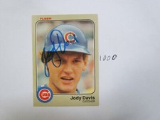 1983 Fleer Jody Davis Autographed Baseball Card 