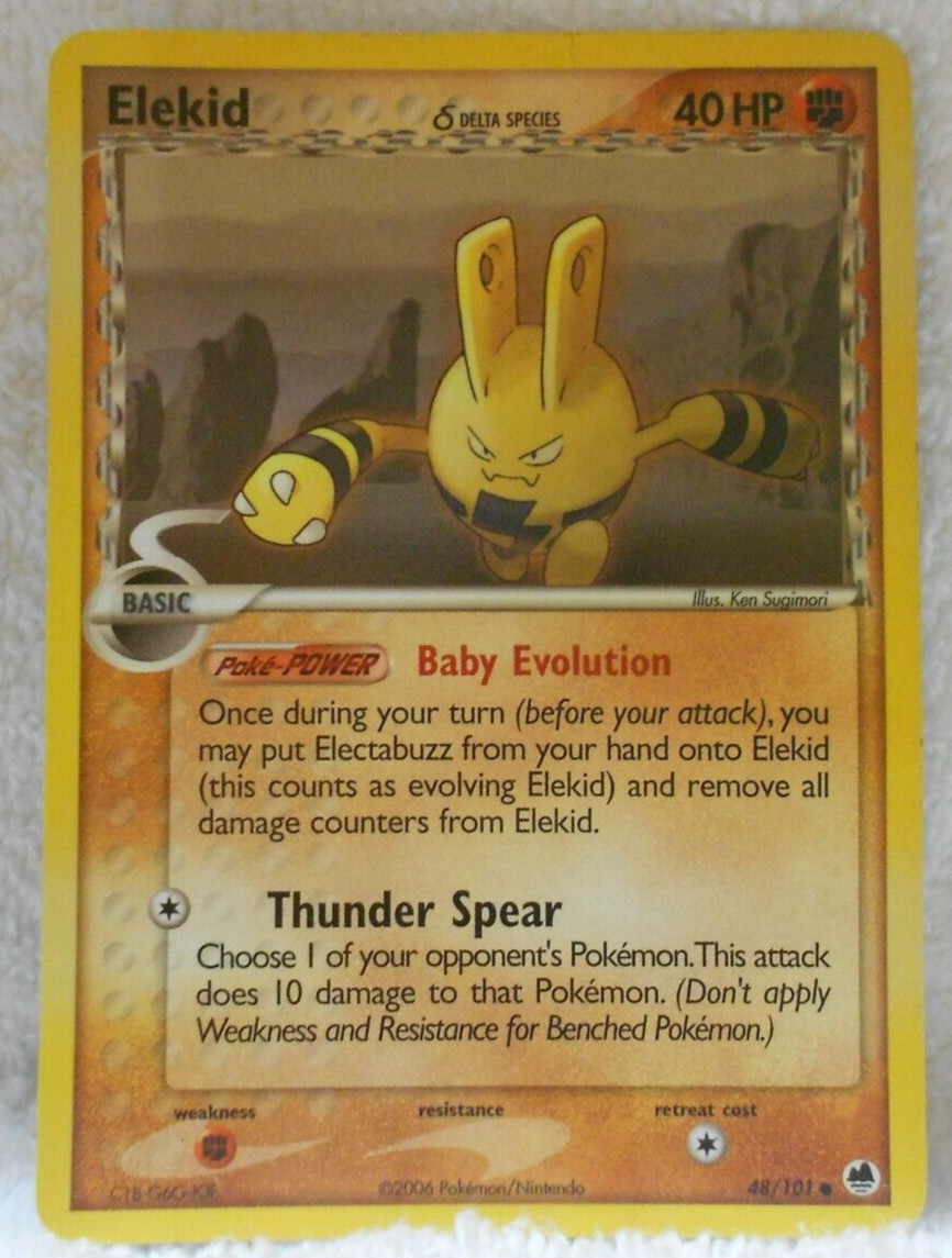 Pokemon TCG Elekid *48/101 * Dragon Frontiers * Common * 2006