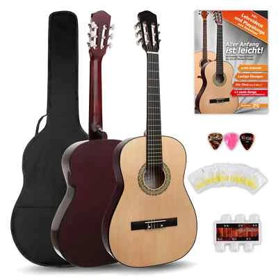 CLASSIC CANTABILE Konzertgitarre 7/8 Akustik Klassikgitarre Gigbag Tasche Set Gitarre Zubehör