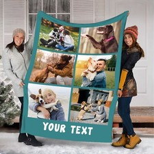 Personalized Memorial Anniversary Gift, Custom Fleece Blanket With Photo
