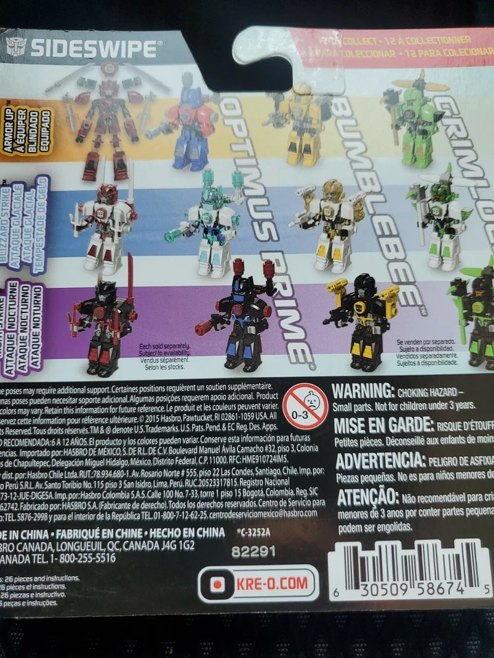  KRE-O Transformers Sideswipe 26 piezas Hasbro Building Collection 1 Nuevo Foto 2 de 2