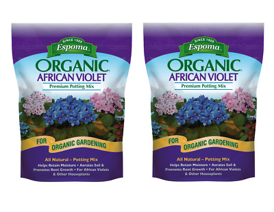 Espoma (#AV4) Organic African Violet Potting Mix, 4 Quart, Pack of 2