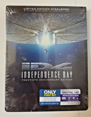 Independence Day Blu-ray 20th Anniversary Edition SteelBook RARE OOP NEW SEALED