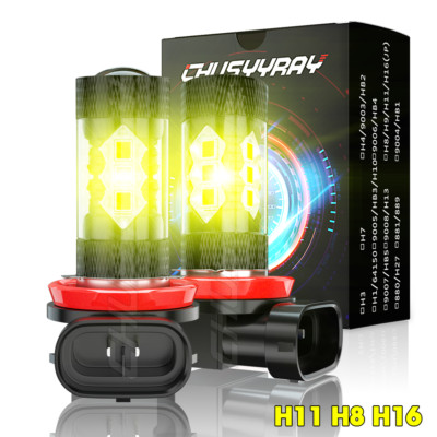 2PC H11 LED Headlight Super Bright Bulb Kit Fog Light yellow 3000k