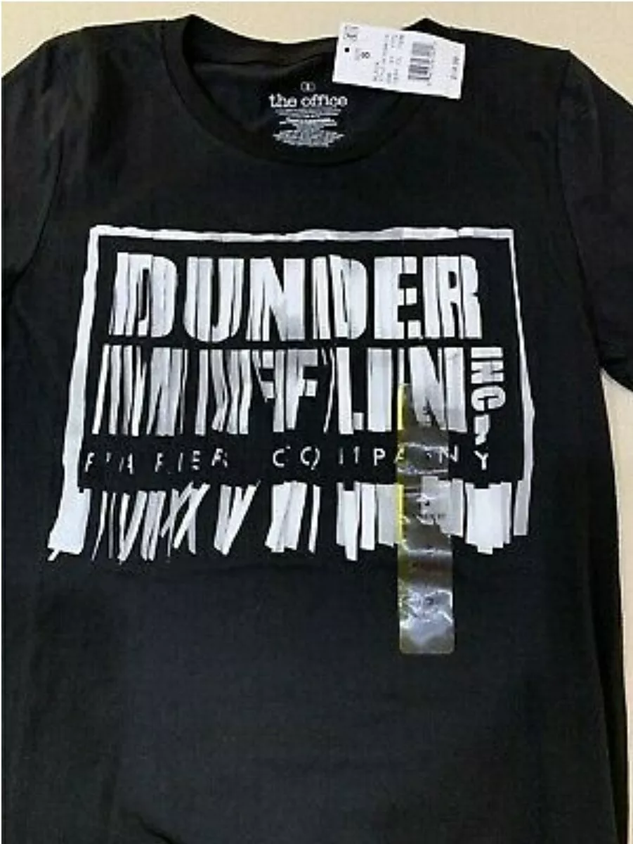 The Office Dunder Mifflin Logo Women's Black Short Sleeve Crew