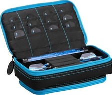 Casemaster Plazma Plus Black with Blue Trim Dart Case and Phone Pocket