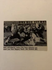 Pete Archibald Jim Dumas Indiana PA Slippery Rock 1963 S&S Football Pictorial CO