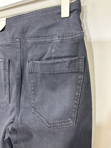 American Eagle Hi Rise Skinny Kick Boot Jeans Womens XS Short Black Stretch - Picture 6 of 12