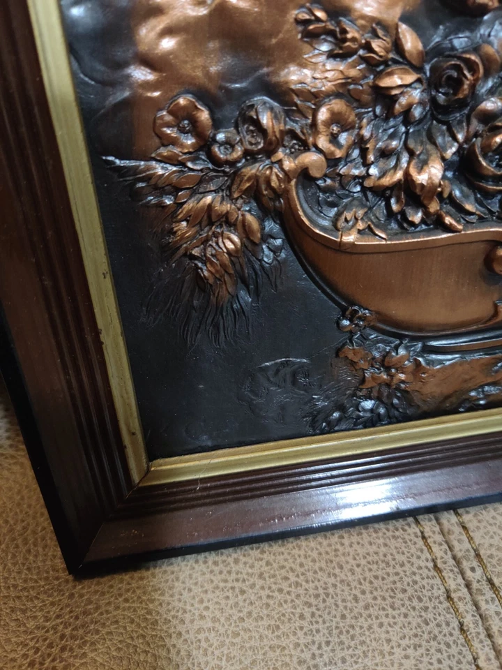 Karl Sterrer Austria Aurora Alto Relieve Placa de Metal Art Nouveau c 1900 Antigua Foto 4 de 4