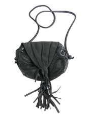 Braccialini Damen Tasche Schultertasche Umhängetasche Echtleder schwarz (EB)