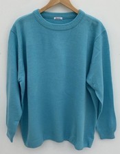 Damart Crew Neck Acrylic Sweater Jumper Turquoise Size 26/28