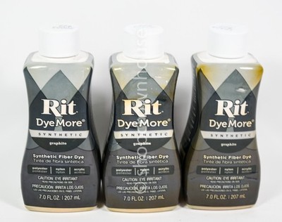 3 Rit DyeMore Synthetic Fiber Liquid Dye 7 fl oz - GRAPHITE