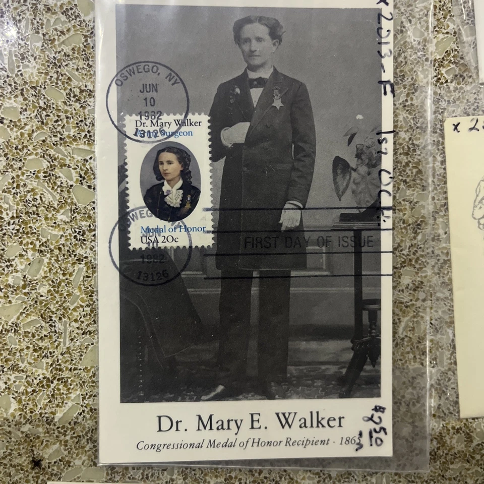 FDC 2013 Dr Mary Walker Cachet 1982 Oswego, NY Lot Of 6 RARE - Image 2 of 4