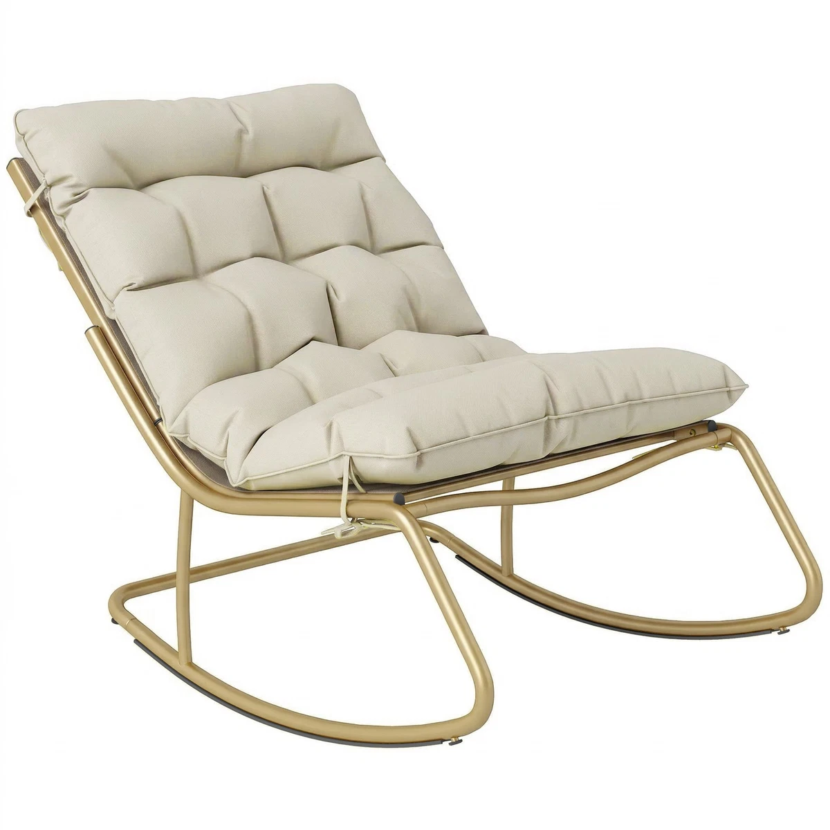 Poltrona Sospesa Kideo Palmanova Bianca – Set Completo Con Struttura, Cestino In Rattan Sintetico E Cuscino – Portata 120 Kg