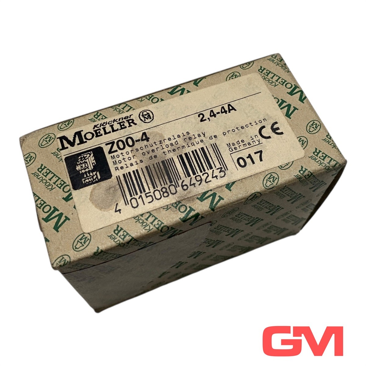 Klöckner Moeller Motor Protection Relay Z00-4 Motor Overload Relay 2.4-4A 600V