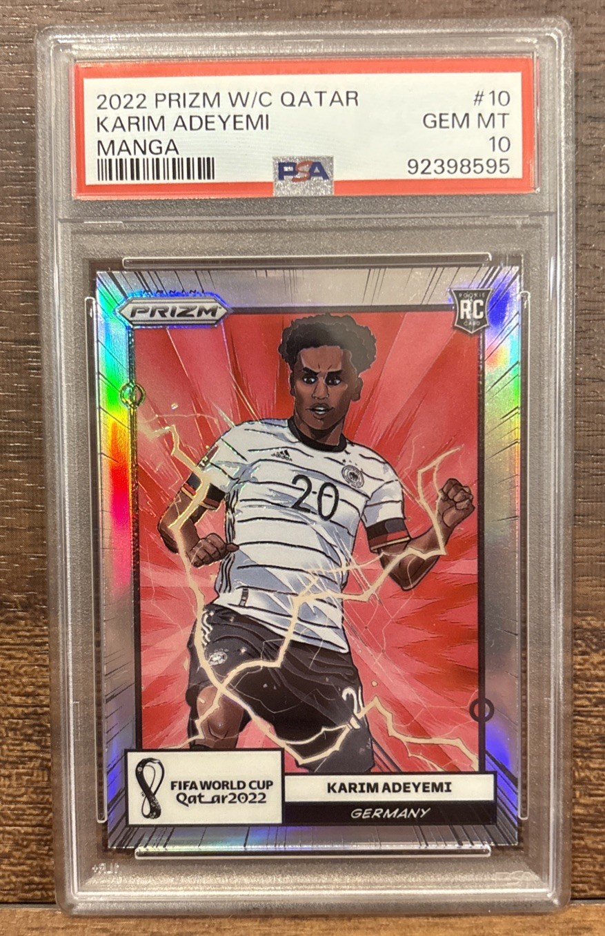 2022 Panini Prizm World Cup Qatar Karim Adeyemi ROOKIE Manga #10 PSA 10 LOW POP