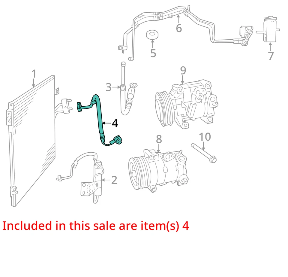Fits 2009-2020 DODGE JOURNEY 2.4L Air Conditioner Hose Free Ship 5058539AD OEM - Image 4 of 4