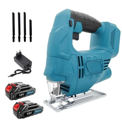 MAWIRON Akku Stichsäge Pendelhubstichsäge Pendelhubsäge Säger Für 18V Makita mit 2Akkus