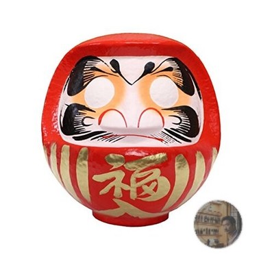 Takasaki Daruma Figurine Red Size 5 15x14x17cm Japanese Lucky Fortune Charm