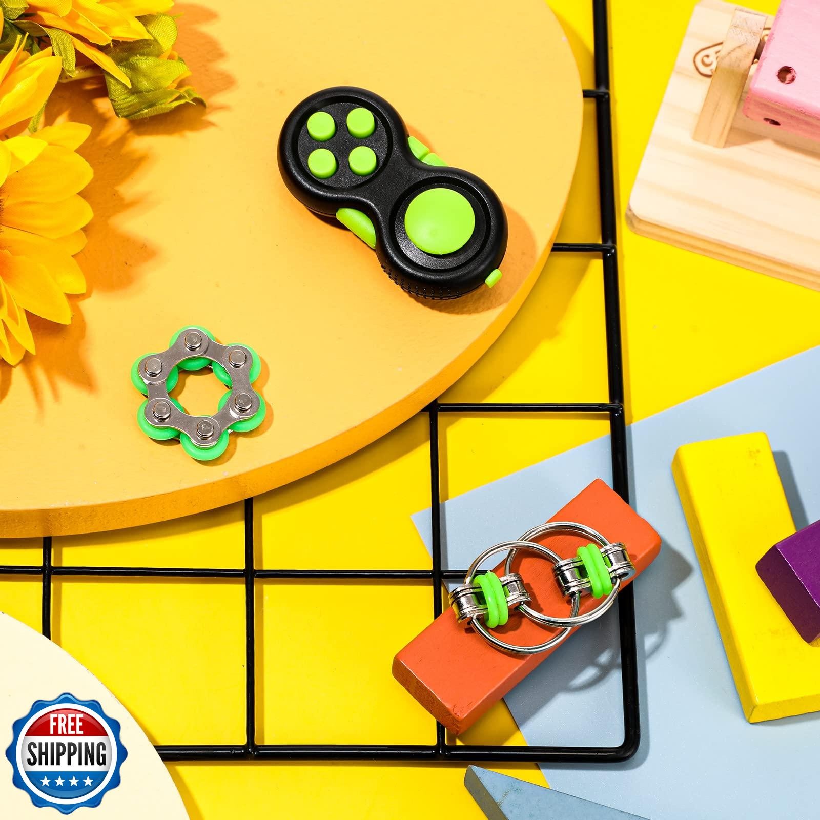 Gejoy 3 Pcs Fidget Toys Adults Set Handheld Fidgets Controller Pad Game Six R