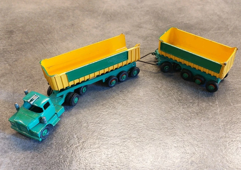 Matchbox Lesney King Size K-16 Dodge Tractor with Twin Tipper Made in England - Immagine 2 di 4