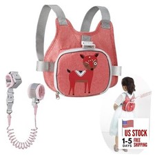 Toddler Backpack Leash with Anti-Lost Wrist Link, Kids Safety Harness