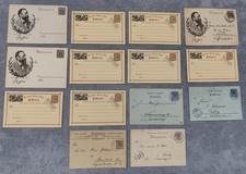 Deutsches Reich - 14 meist Markenpostkarten teils postfrisch und selten