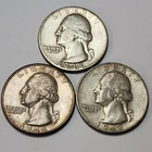 1948 P, D, S, Washington Quarters, 90% Silver, Perfect For Coin Albums- Q-48CK