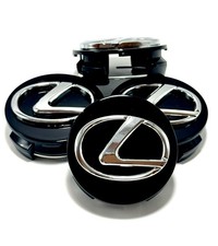Lexus Set Of 4 Black 62 Mm2.44in Wheel Center Caps