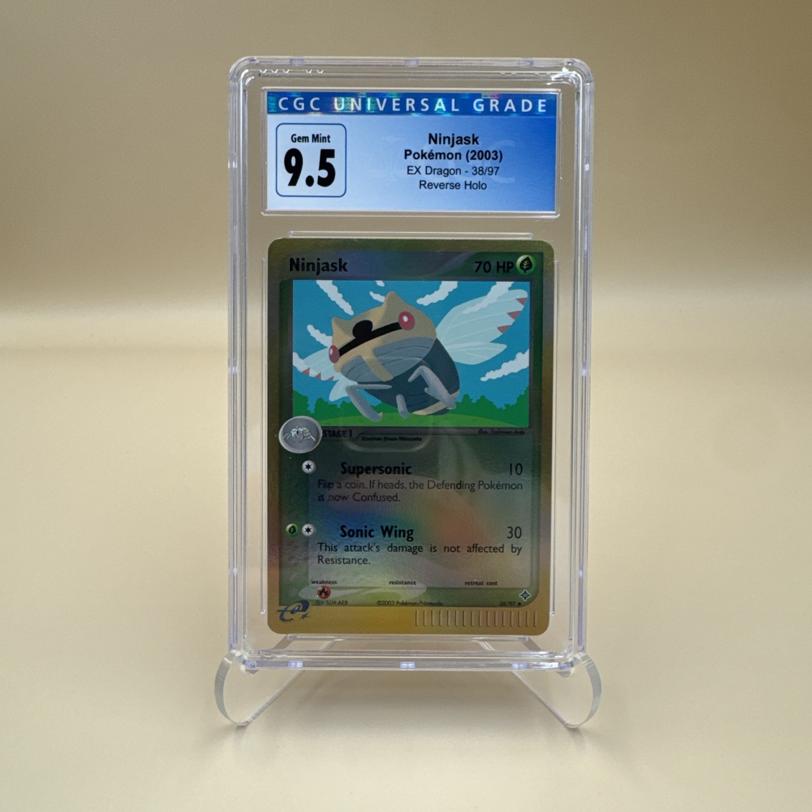 2003 Pokemon EX Dragon Ninjask Reverse Holo 38/97 CGC 9.5 Gem Mint (10)