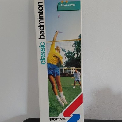 Sportcraft Classic Series Badminton Set, 4 Rackets, Net, Shuttlecocks, Poles