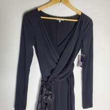 Vera Wang Lavender Label Silk and taffeta bow waist wrap dress New with tags