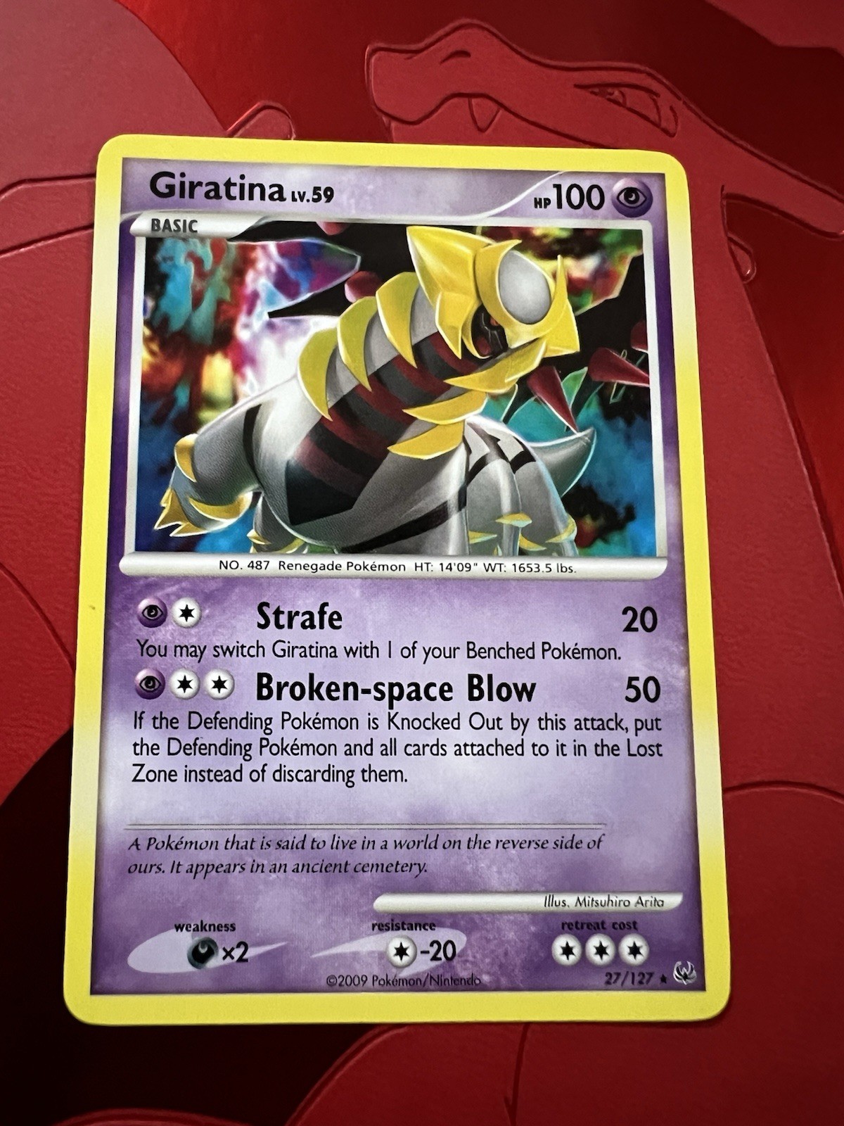 Pokemon Giratina 27/127 Platinum Rare NM Condition