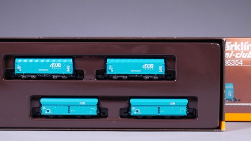 Spur Z Märklin 86354 Selbstentladewagen-Set SNCB mit Planenwagen in OVP #LZ_1378 | Condition: Gebraucht