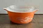 Vintage Pyrex Autumn Harvest Wheat 472-B Casserole Dish 750ml with Lid