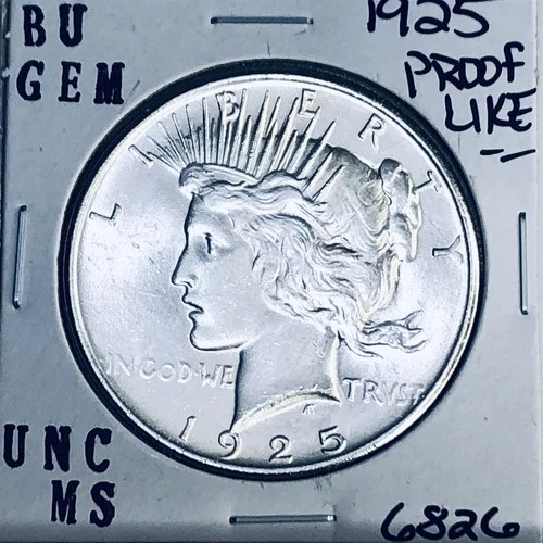 1925 P BU GEM PEACE SILVER DOLLAR UNC MS+++ U.S. MINT RARE COIN 6826